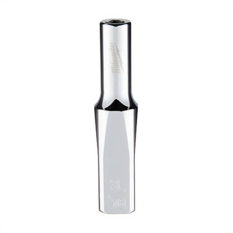 Milwaukee 45-34-9012 Deep Socket, 1/4 in, 3/16 in, 6 Points, Polished Chrome