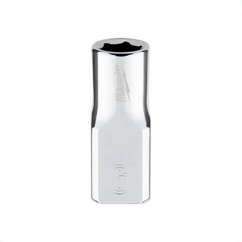 Milwaukee 45-34-9032 Standard Socket, 1/4 in, 6 mm, 6 Points, Polished Chrome
