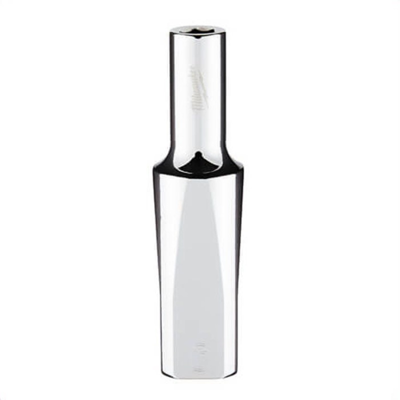Milwaukee 45-34-9090 Deep Socket, 3/8 in, 6 mm, 6 Points, Polished Chrome