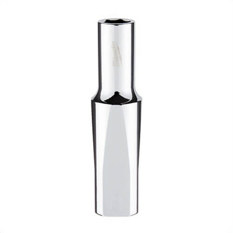 Milwaukee 45-34-9092 Deep Socket, 3/8 in, 8 mm, 6 Points, Polished Chrome