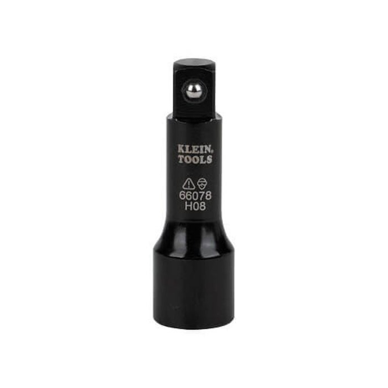 Klein 66078 Flip Impact Socket Adapter, 4140 Steel, Large, 3.125 L x 0.625 H x 0.625 W in