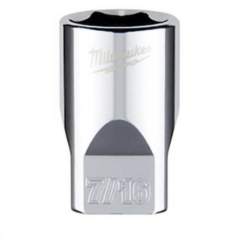 Milwaukee 45-34-9008 Socket, 1/4 in, 7/16 in Standard Socket, 6 Points
