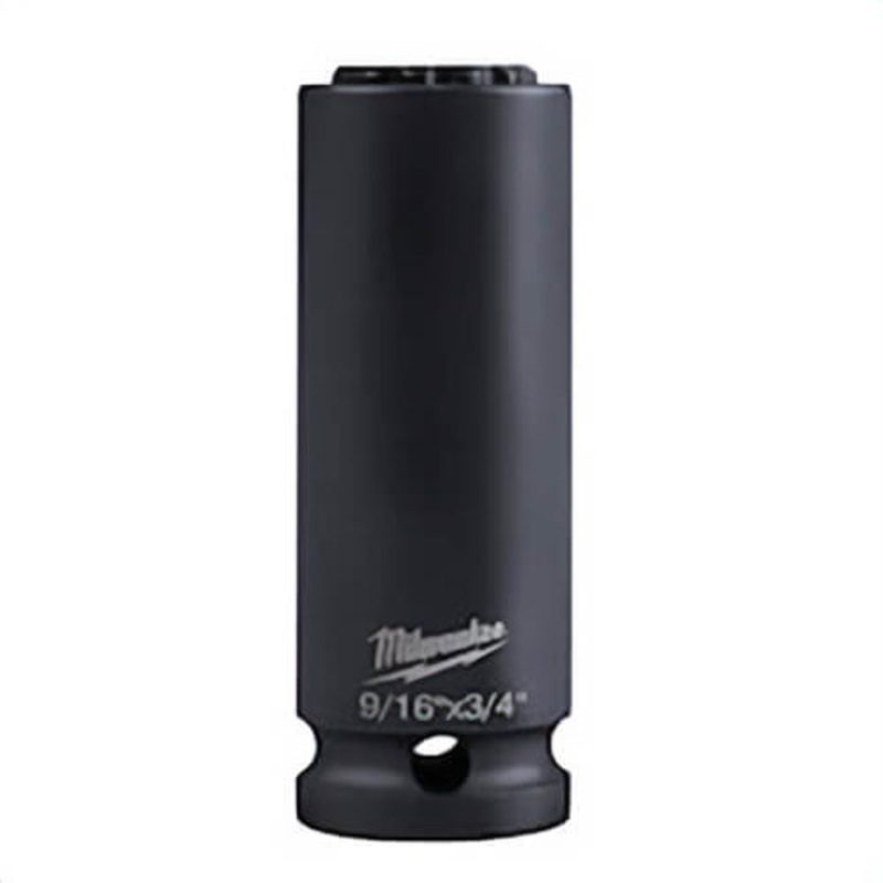 Milwaukee Shockwave 49-66-5121 2-in-1 Lineman Socket, 3/4 in Square Drive, 1/2 in Hex Socket, 12 Points