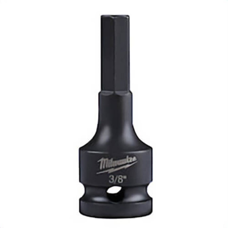 Milwaukee Shockwave 49-66-5142 Lineman's Hex Bit Socket, 3/8 in Square Drive, 1/2 in