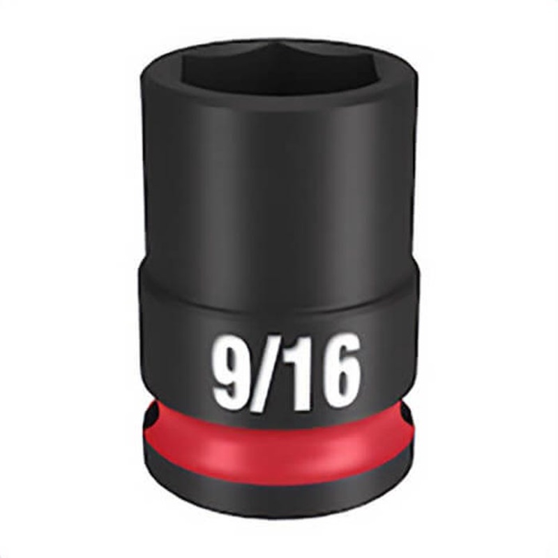 Milwaukee Shockwave Impact Duty 49-66-6107 Socket, 3/8 in Hex Drive, 9/16 in Standard Socket, 6 Points