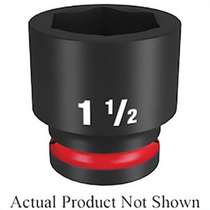 Milwaukee Shockwave Impact Duty 49-66-6317 Socket, 3/4 in Hex Drive, 1-5/8 in Standard Socket, 6 Points