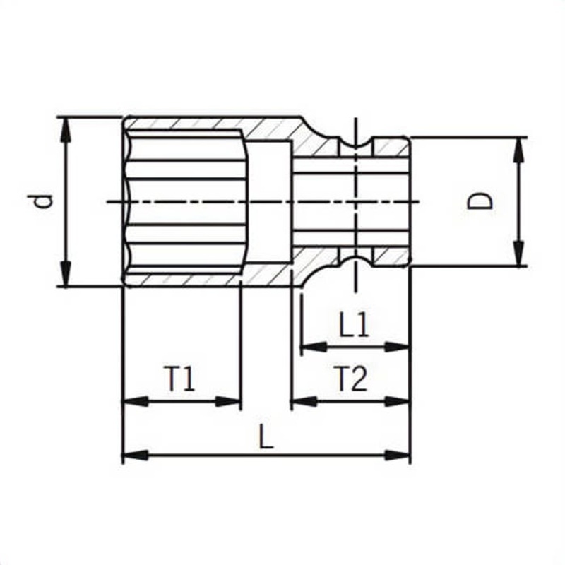 Sunex 442 Shape C Standard Length Socket, 3/4 in, 1-5/16 in, 6 Points