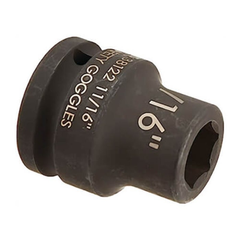 Williams 38122 Supertorque Standard Socket, Impact Rated, Imperial, 3/4 in Drive, Shallow Length Socket, 11/16 in Socket