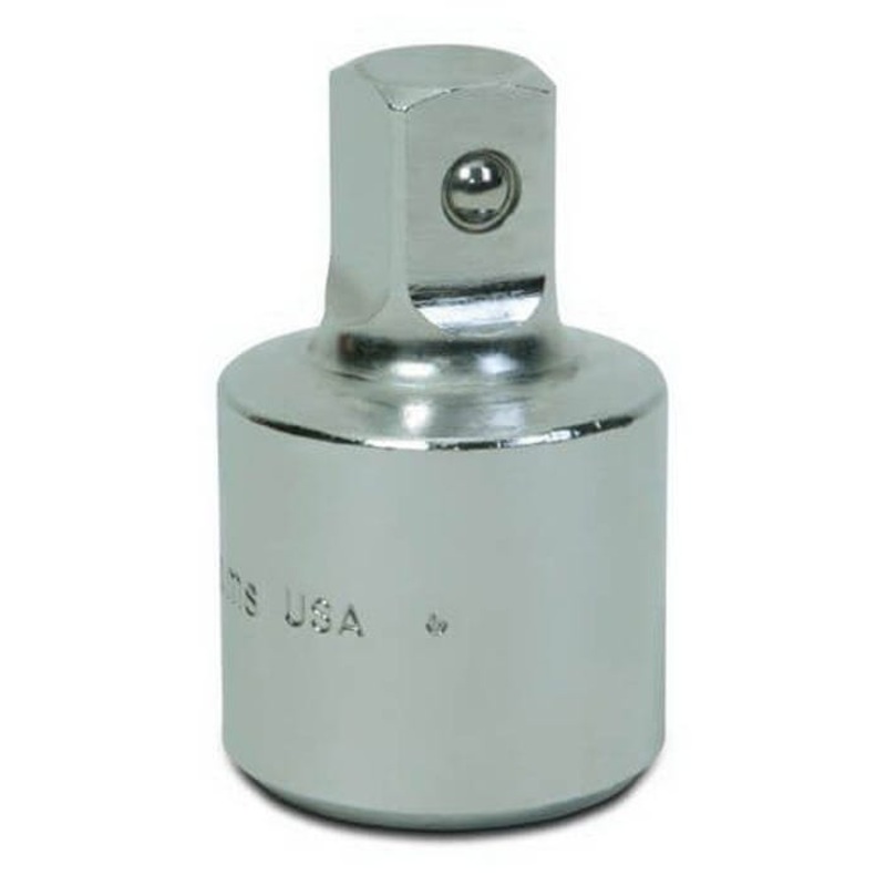 Williams Drive Adapter, Imperial, 3/4 in Male Drive, 1 in Female Drive, 3-1/16 in OAL, Female x Male Adapter, Chrome Plated