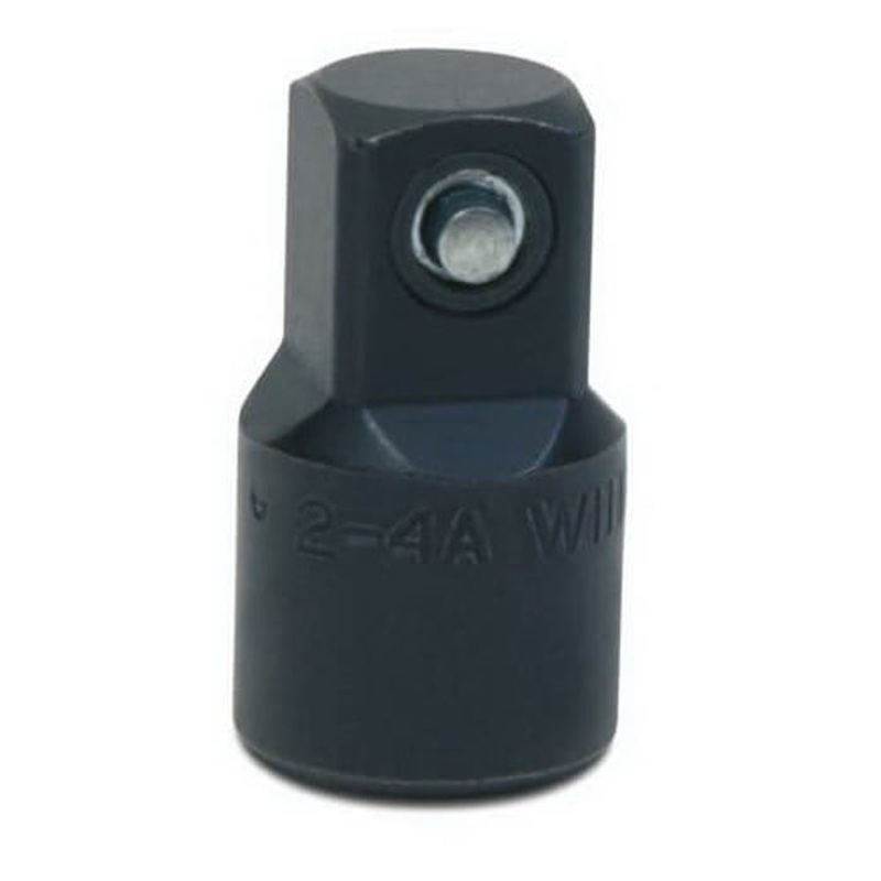 Williams Impact Drive Adapter, Imperial, 1/2 in Male Drive, 3/8 in Female Drive, 1-1/4 in OAL, Female x Male Adapter, Black