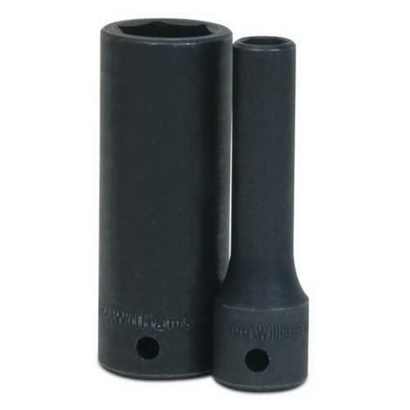 Williams JHW14M-630 Supertorque Socket, Impact Rated, Metric, Square Drive, 1/2 in Drive, Deep Socket, 30 mm Socket