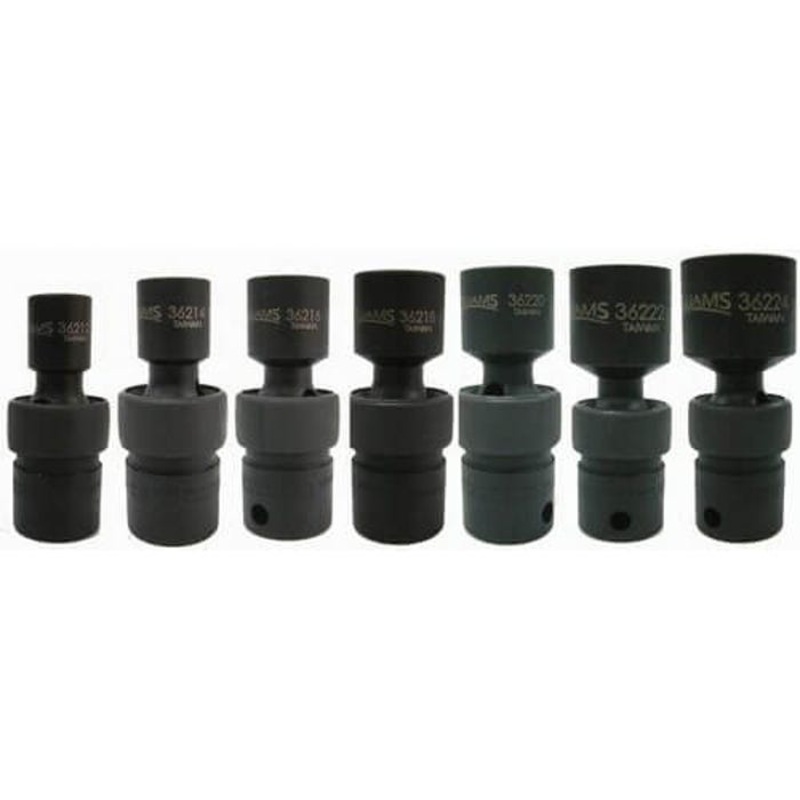 Williams JHW36912 Impact Socket Set, Supertorque, Imperial, 7 pc, 6 Points, Included Socket Size: 3/8 in, 3/8 in Drive