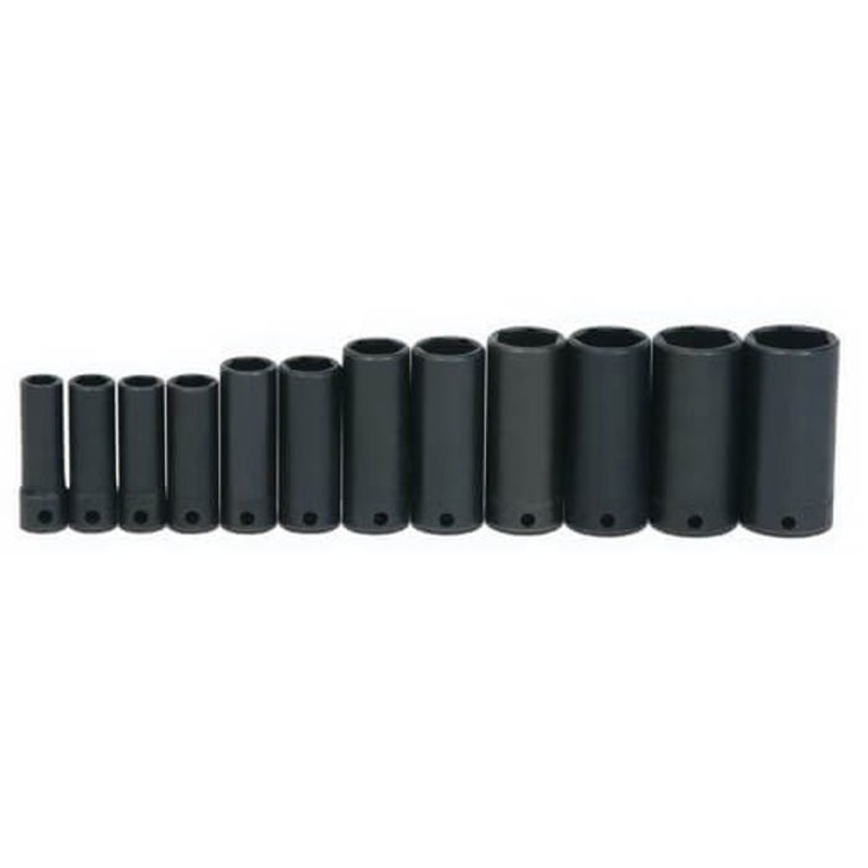 Williams JHWWS-12-12 Impact Socket Set, Supertorque, Imperial, 12 pc, 6 Points, Included Socket Size: 5/16 in, 3/8 in Drive