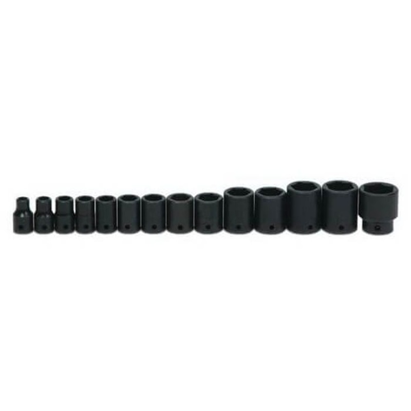 Williams JHWWS-4-14 Impact Socket Set, Supertorque, Imperial, 14 pc, 6 Points, Included Socket Size: 3/8 in, 1/2 in Drive