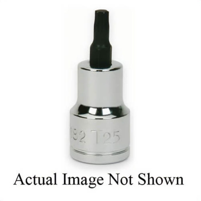 Williams Socket Driver Bit, Imperial, 3/8 in Drive, Torx Bit, T45 Bit, 13/16 in Bit Length, 1-31/32 in OAL, Polished Chrome