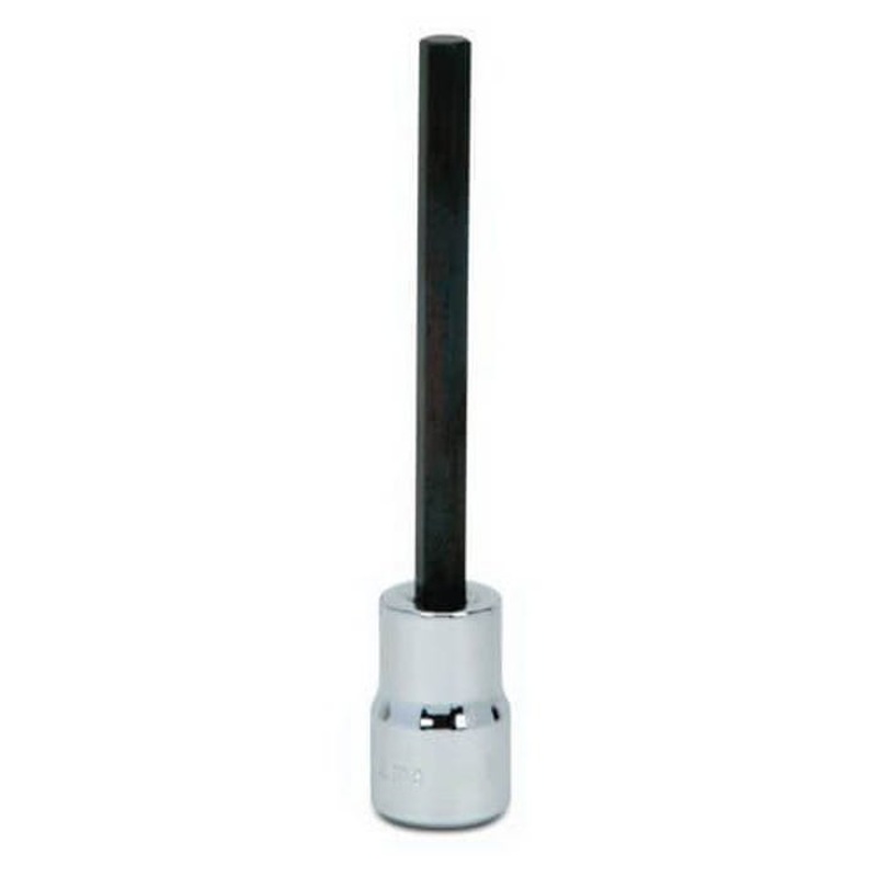 Williams Socket Driver Bit, Long Length, Metric, 3/8 in Drive, Hex Bit, 7 mm Bit, 21/32 in Bit Length, 6 in OAL, Polished Chrome