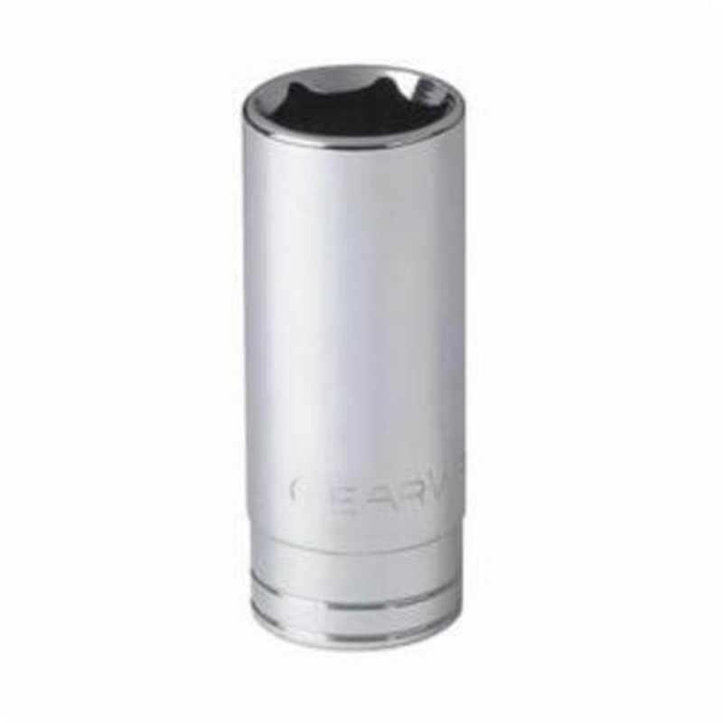 GearWrench 80676 Socket, Deep Length, Imperial, 1/2 in Drive, 1-1/8 in Socket, 3.031 in OAL, 0.457 in Opening Depth