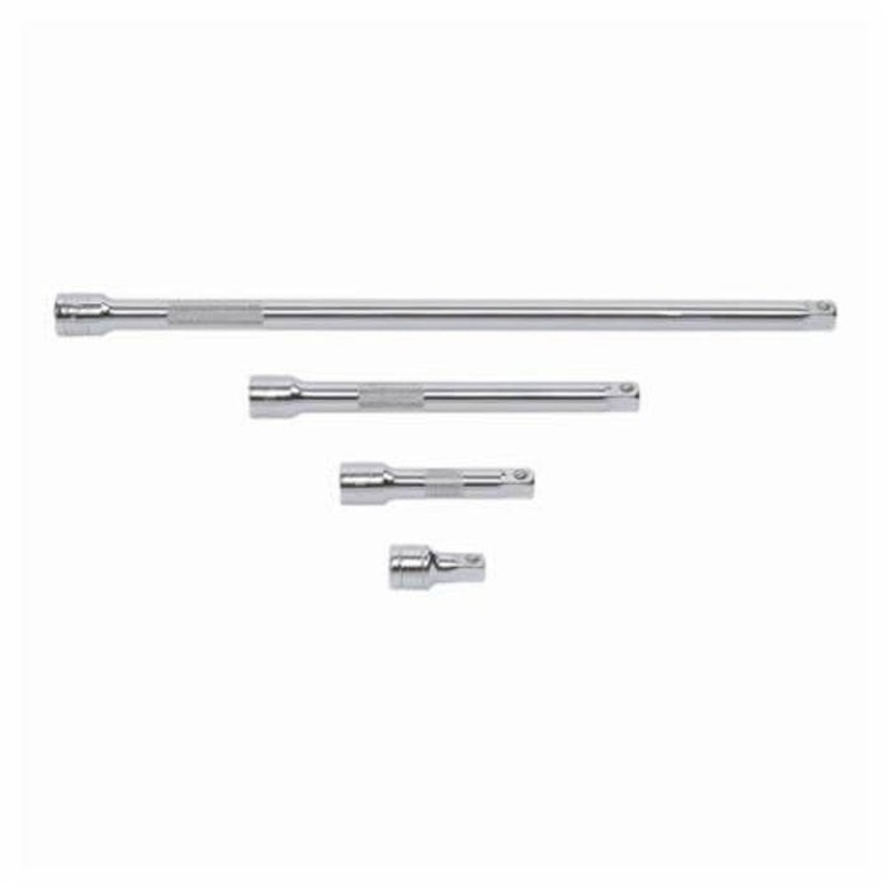 Gearwrench 81200D Socket Extension Set, Standard, Imperial, 4 Piece, 3/8 in Drive, Alloy Steel, Polished Chrome