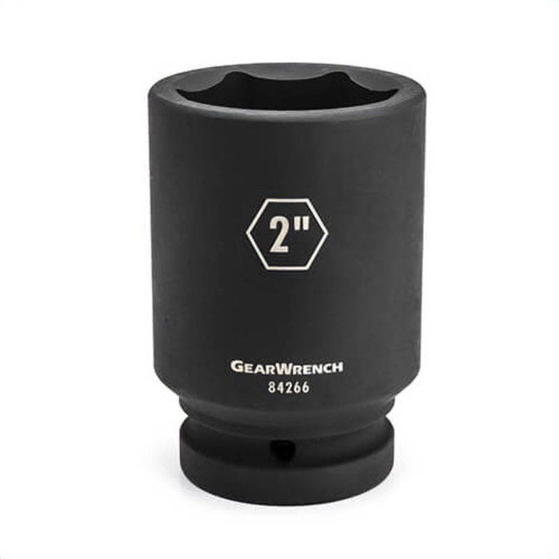 GearWrench 84268 Socket, Impact Rated, Imperial, 1 in Hex Drive, Deep Socket, 2-1/8 in Socket, 1.169 in Opening Depth