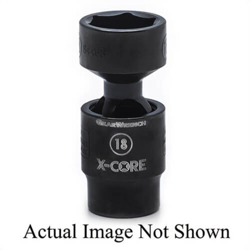 GearWrench 84472 X-Core Socket, Impact Rated, Metric, Hex Drive, 3/8 in Drive, Standard Socket, 22 mm Socket, 2.197 in OAL