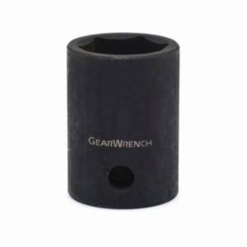 GearWrench 84538N Socket, Standard Length, Impact Rated, Metric, 1/2 in Drive, 26 mm Socket, 42 mm OAL, 0.591 in Opening Depth