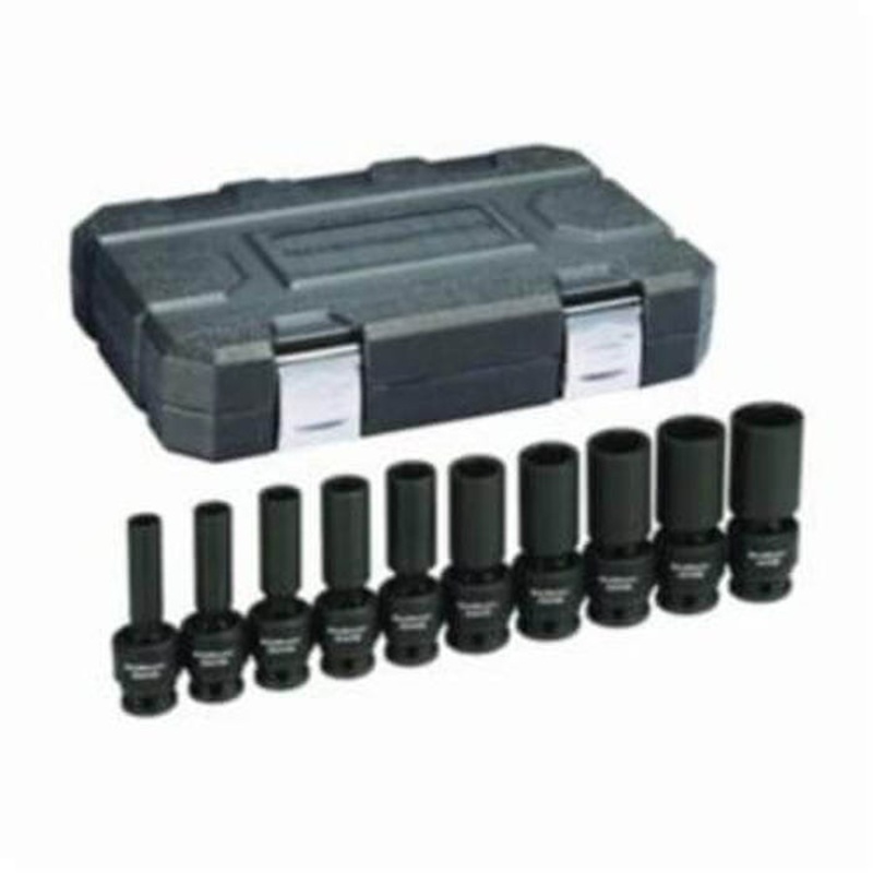 GearWrench 84943N Get It Done Impact Socket Set, Imperial, 10 pc, 6 Points, Included Socket Size: 3/8 to 5/16 in, 1/2 in Drive