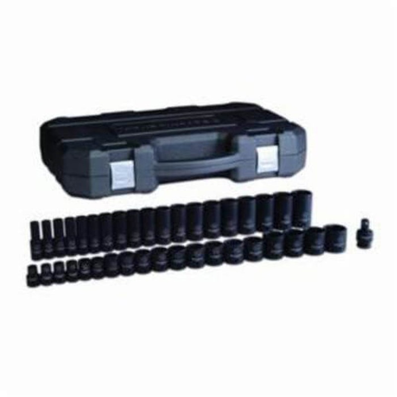 GearWrench 84947N Get It Done Impact Socket Set, Imperial, 39 pc, 6 Points, Included Socket Size: 3/8 to 1-1/2 in, 1/2 in Drive
