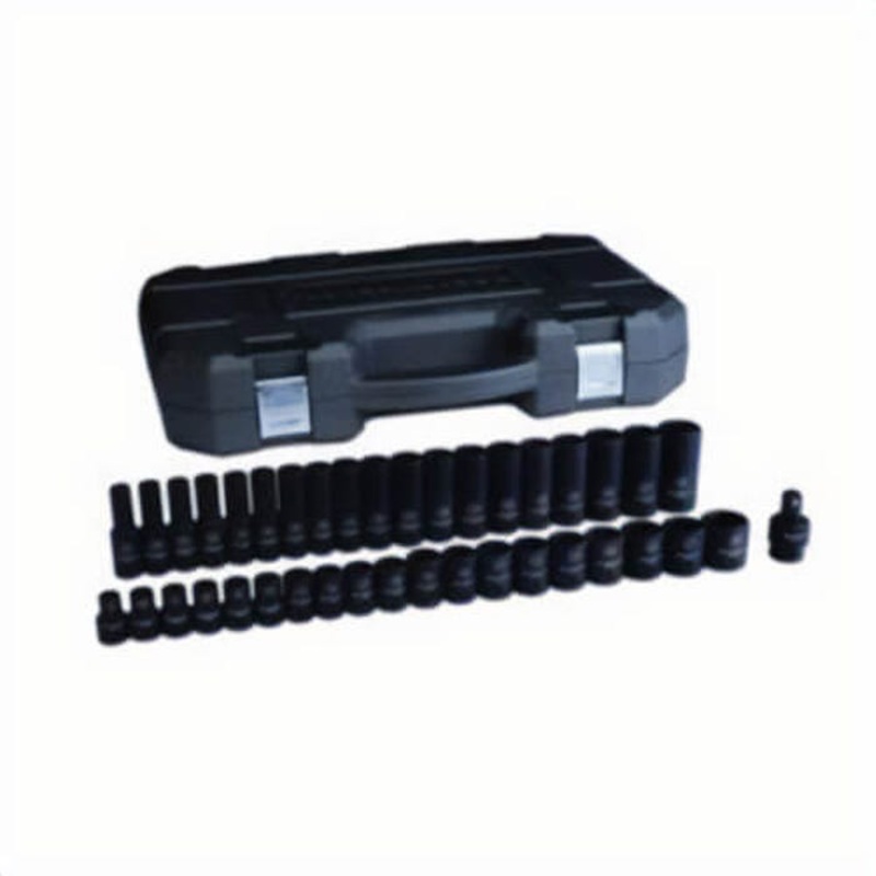 GearWrench 84948N Get It Done Impact Socket Set, Metric, 39 pc, 6 Points, Included Socket Size: 9 to 30 mm, 1/2 in Drive