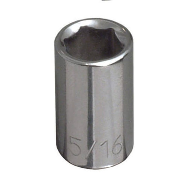 Klein 65603 Socket, Imperial, Hex Drive, 1/4 in Drive, Standard Socket, 9/32 in Socket, 1-3/4 in OAL