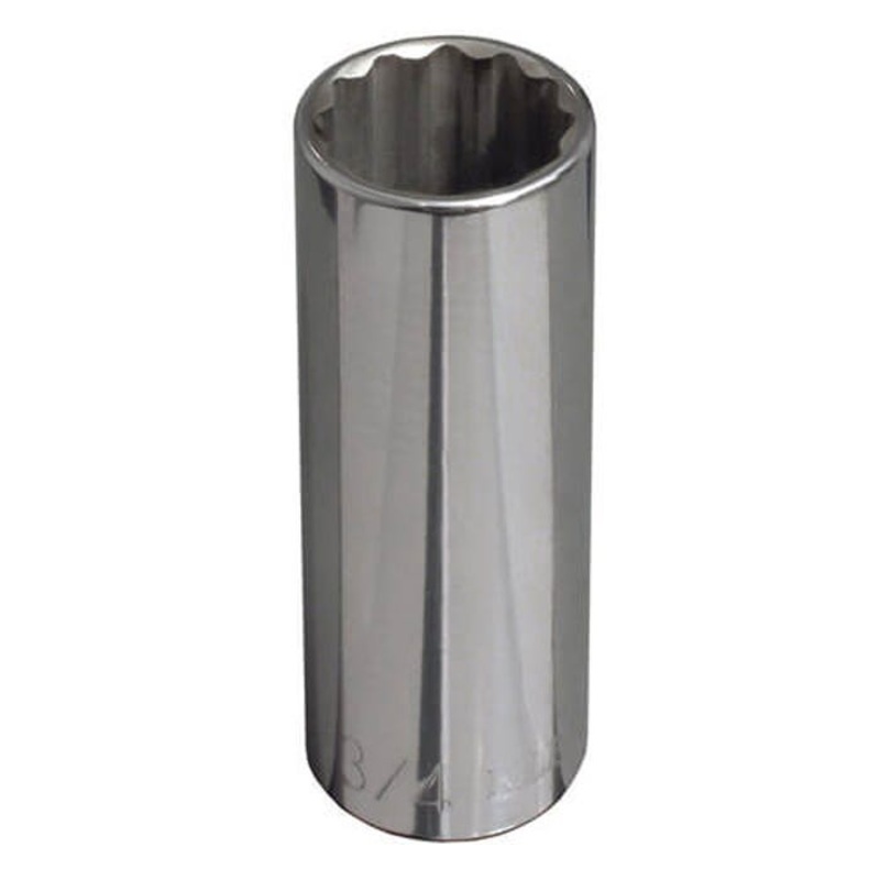 Klein 65827 Socket, Imperial, Hex Drive, 1/2 in Drive, Deep Socket, 5/8 in Socket, 2-7/8 in OAL