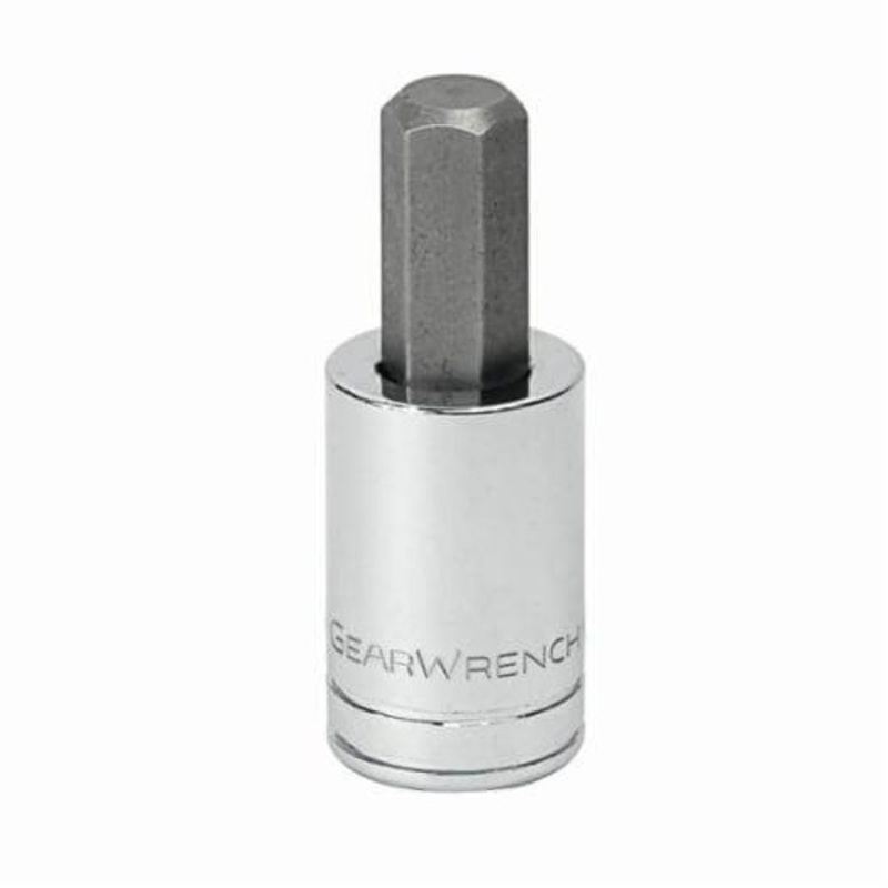 GearWrench 80155 Socket Driver Bit, Standard Length, Imperial, Hex Drive, 1/4 in Drive, Hex Bit, 1/8 in Bit, 0.984 in Bit Length