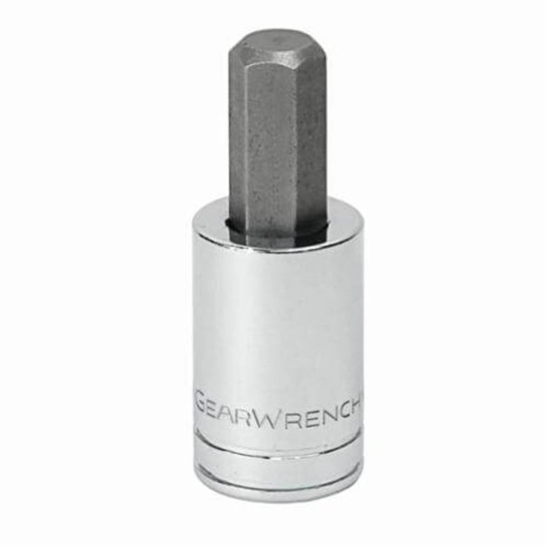 GearWrench 80417 Socket Driver Bit, Standard Length, Imperial, Hex Drive, 3/8 in Drive, Hex Bit, 3/16 in Bit, 0.984 in Bit Length