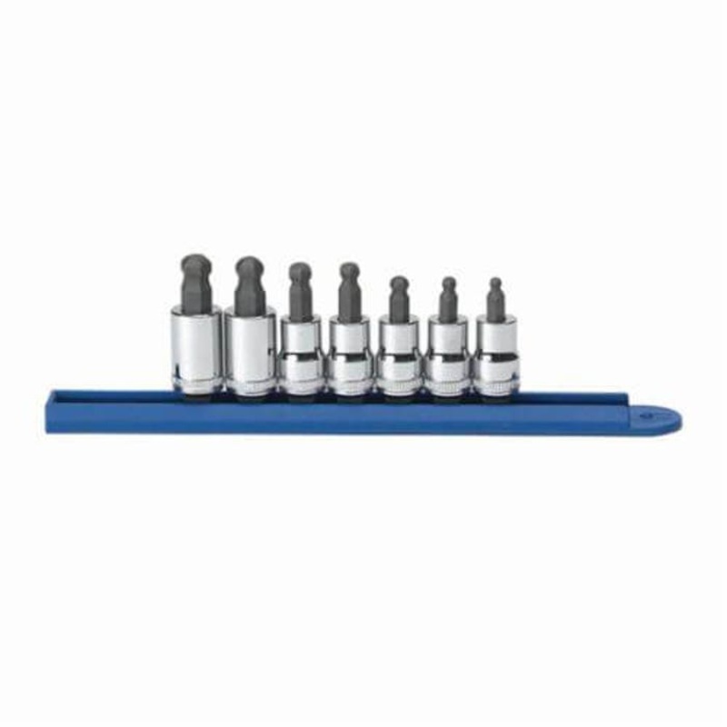 Gearwrench 80587 Socket Driver Bit Set, Metric, 7 Piece, 3/8 in Drive, Polished Chrome