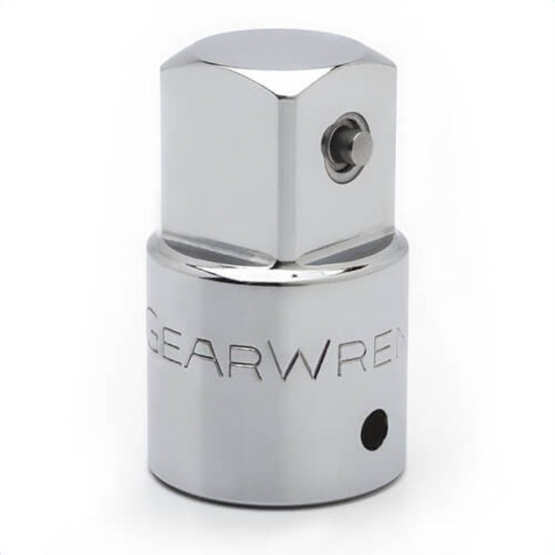 GearWrench 81407 Socket Adapter, Imperial, Square Drive, 1 in Male Drive, 3/4 in Female Drive, 2.44 in OAL, Alloy Steel