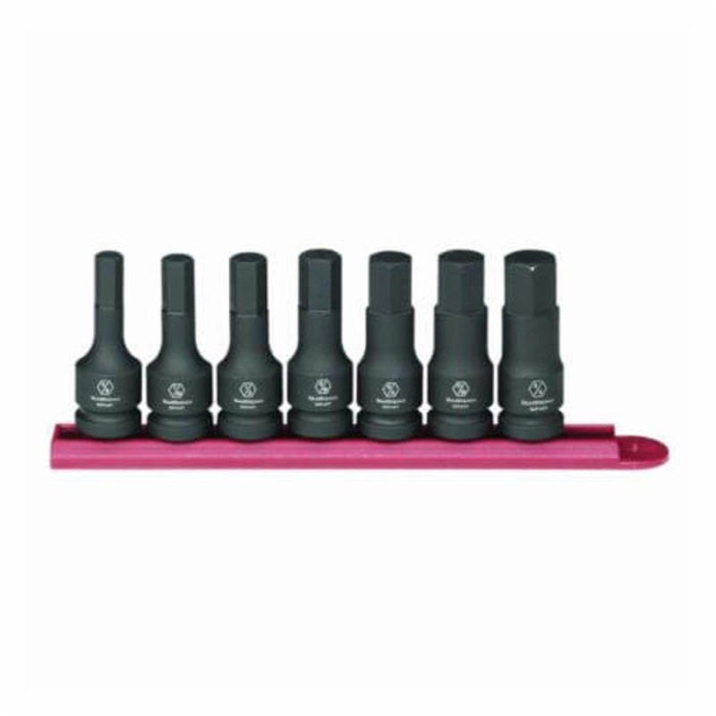GearWrench 84941 Get It Done Socket Set, Impact Rated, Imperial, 7 pc, 1/2 in Drive, Specifications Met: ASME B107.2
