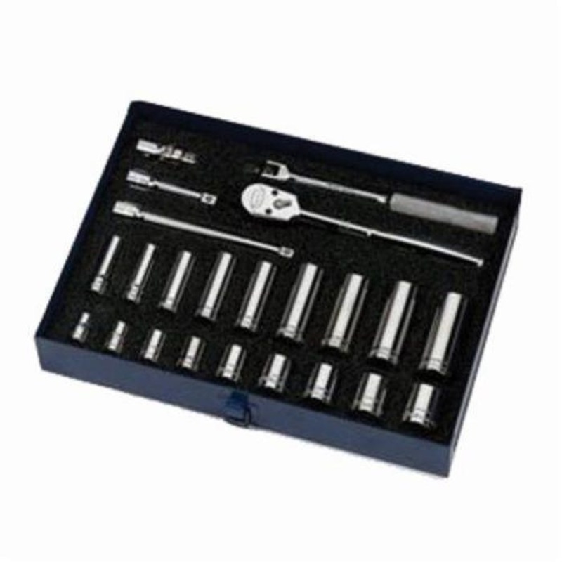 Williams WSB-23HF Supertorque Socket and Drive Tool Set, 23 pc, Chrome Vanadium Steel