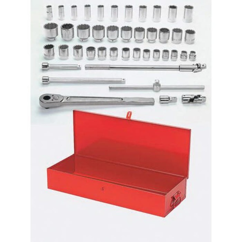 Williams WSH-43TB Supertorque Socket and Drive Tool Set, 43 pc, Chrome Vanadium Steel