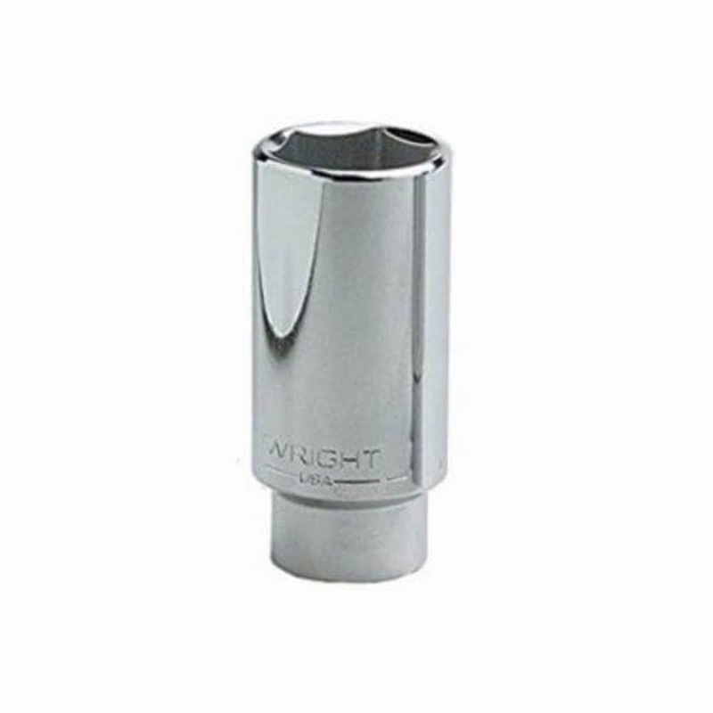 Wright 4536 Deep Length Shape III Socket, 1/2 in Square Drive, 1-1/8 in, 6 Points