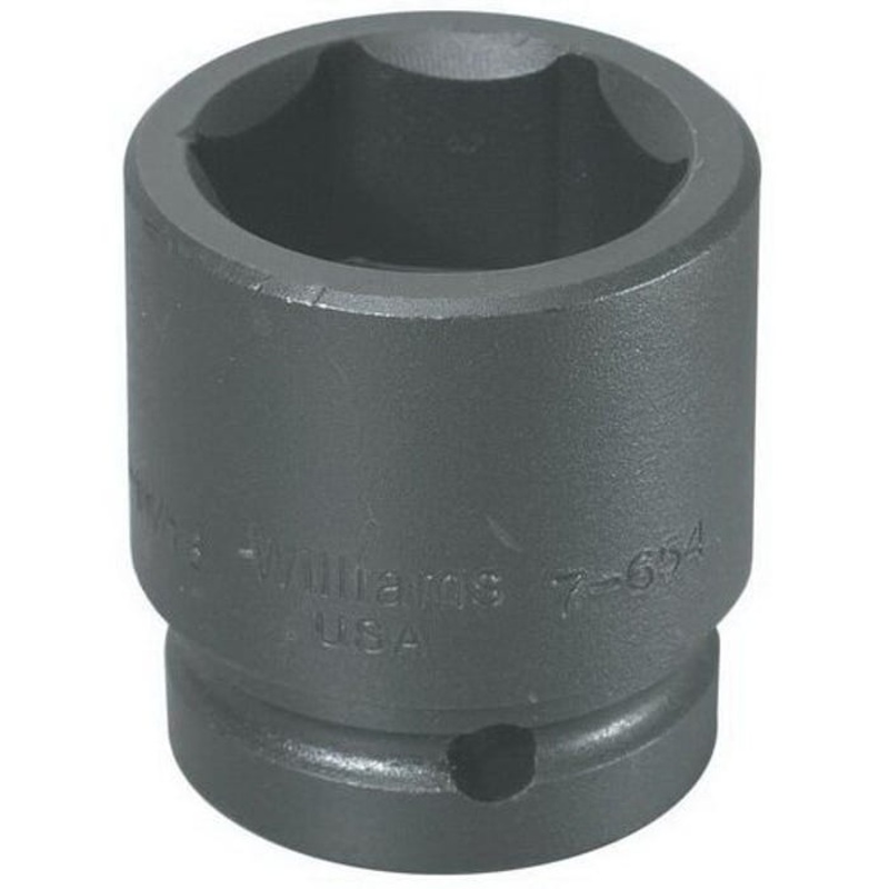 Williams 7-654 Supertorque Standard Socket, 1 in Square Drive, 1-11/16 in Shallow Length Socket