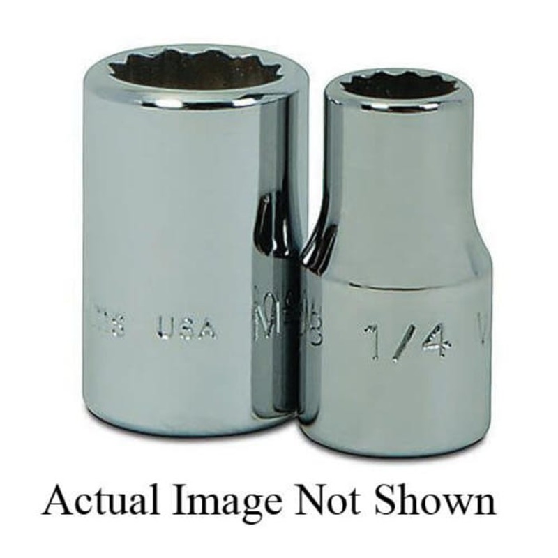 Williams M-1212 Supertorque Socket, 1/4 in, 3/8 in Shallow Length Socket