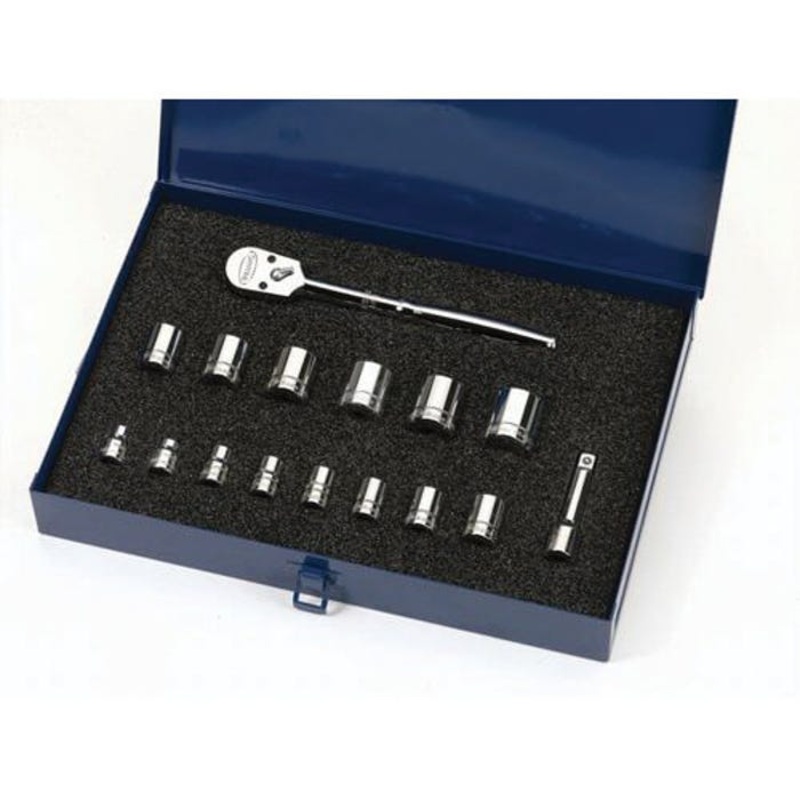 Williams Msb-16F Supertorque Socket and Drive Tool Set, 16 pc, Chrome Vanadium Steel