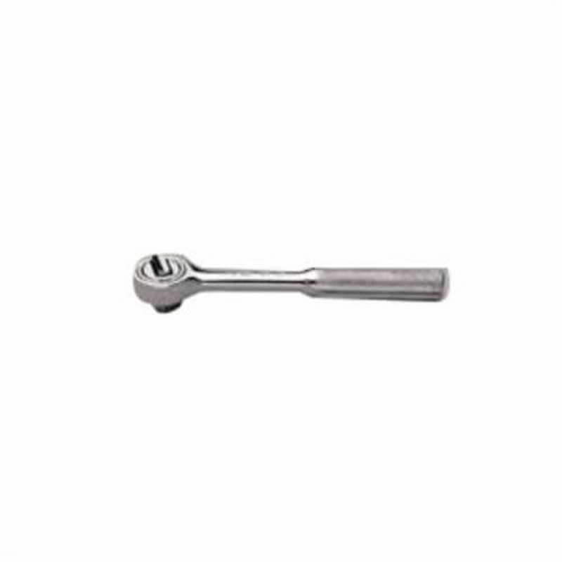 Wright 3426 Double Pawl Hand Ratchet, 3/8 in Drive, Round Head, 7 in OAL, Drop Forged 4140 Chrome Moly Steel, Polished Chrome