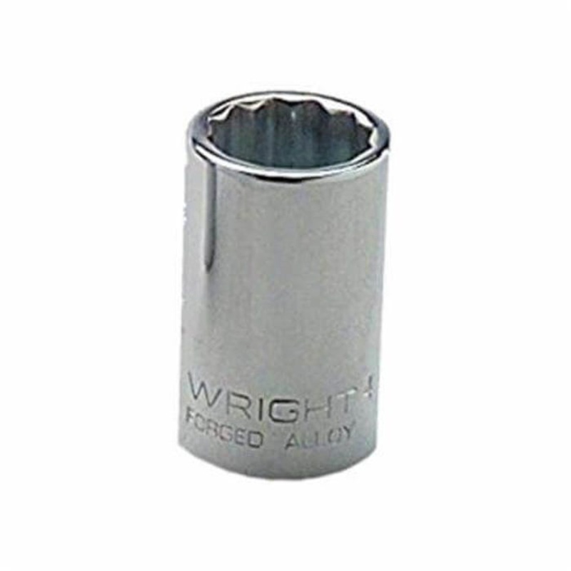 Wright 4114 Shape I Standard Length Socket, 1/2 in Square Drive, 7/16 in, 12 Points
