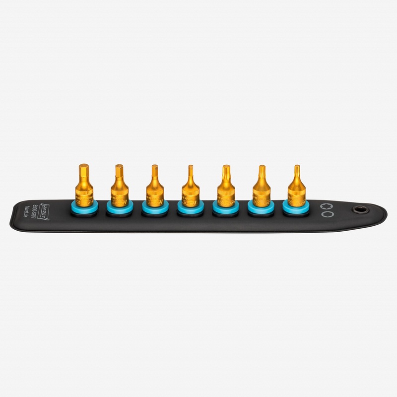 Hazet 8500-SR/7 SmartRail 1/4" Torx/Hex Bit Socket Set, 7 Pieces