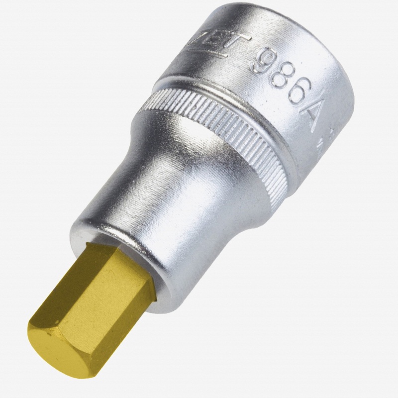 Hazet 986A-3/8 3/8" Hex Titanium-Nitride Socket, 1/2" Drive