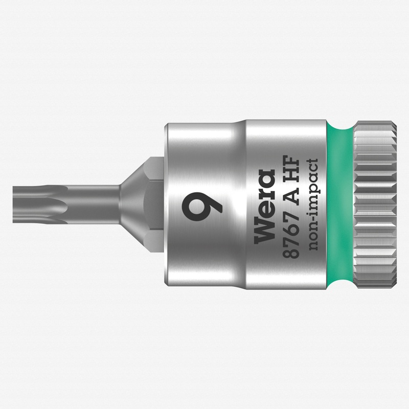 Wera 003361 8767 A HF Torx Zyklop Bit Socket 1/4" Drive with Holding Function , TX 9 x 28 mm