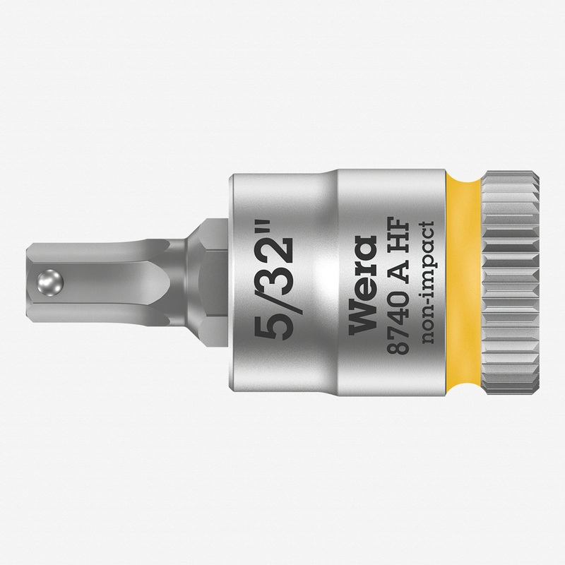 Wera 003385 8740 A 1/4" Drive Zyklop Hex-Plus Bit Socket with Holding Function 5/32"