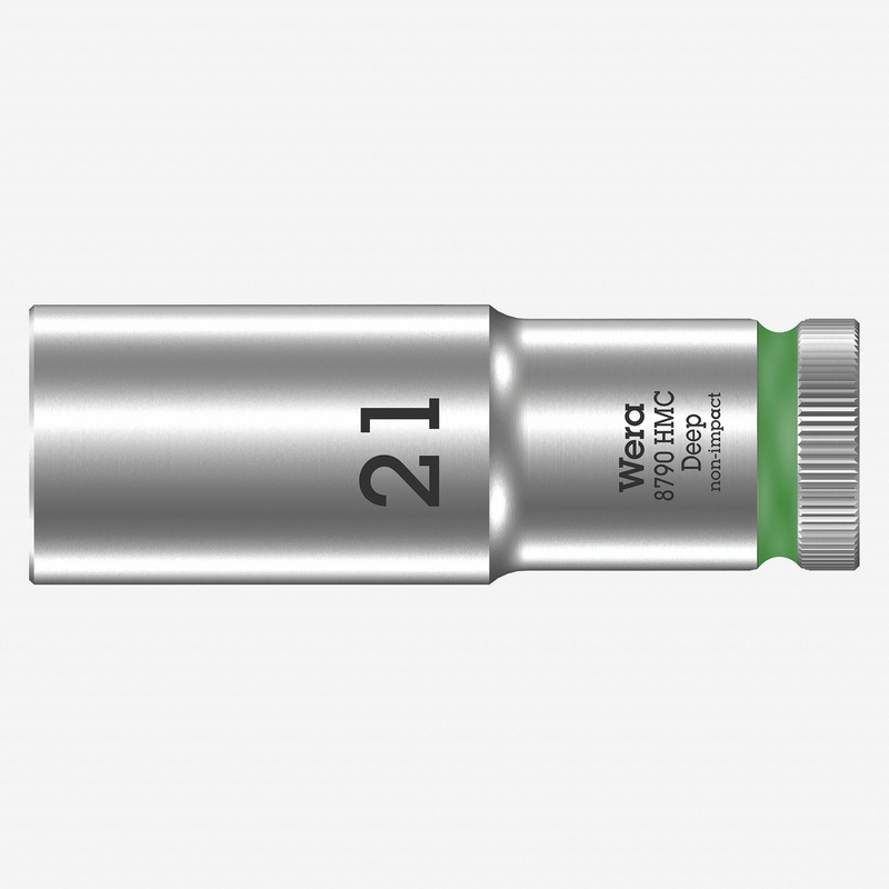 Wera 004561 Deep Socket, 21 x 1/2"