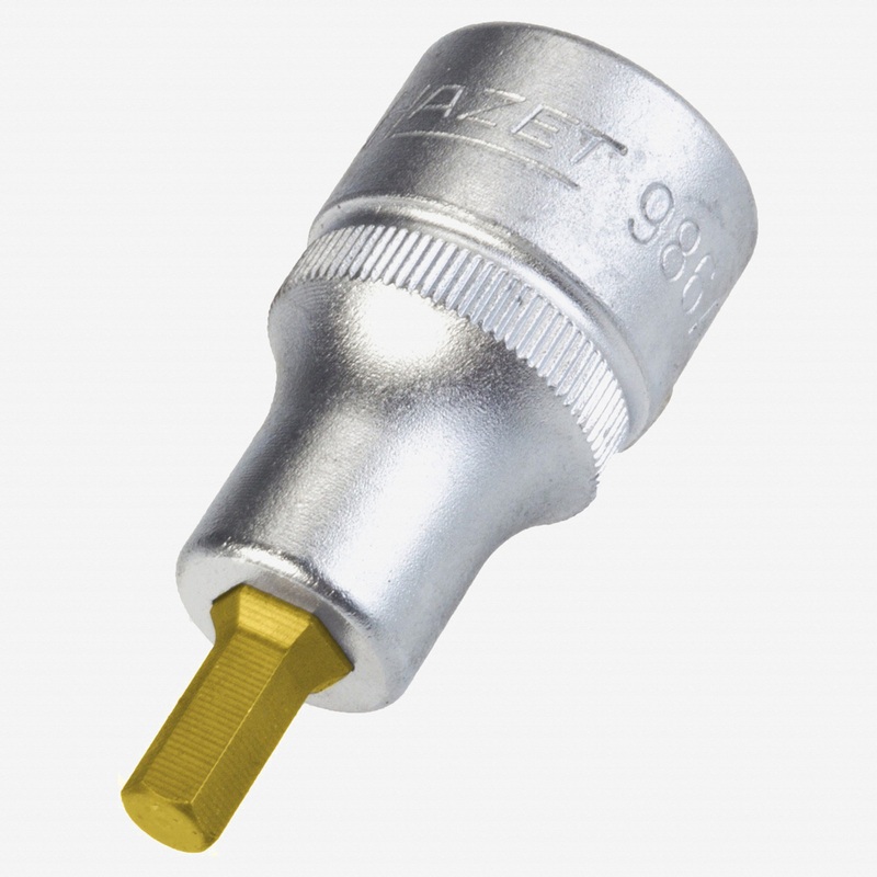 Hazet 986A-7/32 7/32" Hex Titanium-Nitride Bit Socket, 1/2" Drive