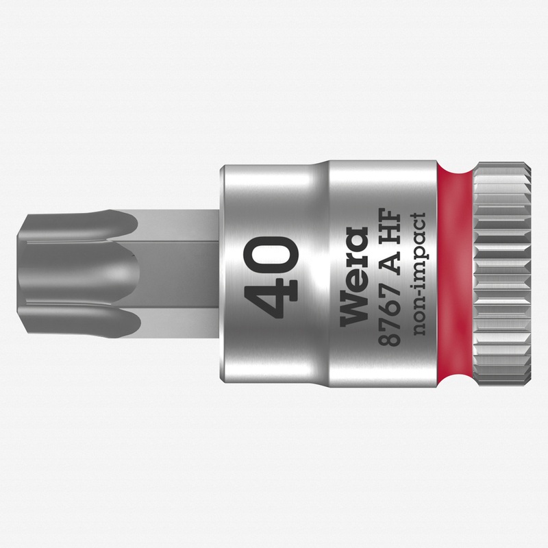 Wera 003371 8767 A HF Torx Zyklop Bit Socket 1/4" Drive with Holding Function , TX 40 x 28 mm